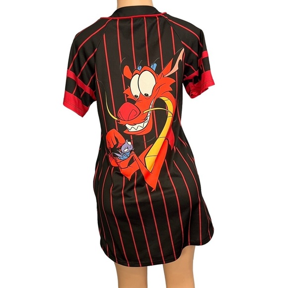 3/$30 🍂 Hot Topic Disney Mulan Mushu Baseball T-Shirt Dress - Picture 8 of 11
